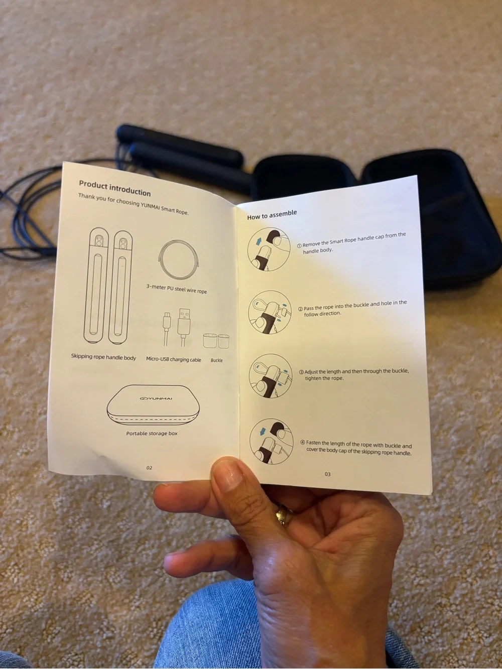 Smart Jump Rope - Black Wireless Fitness Tracker